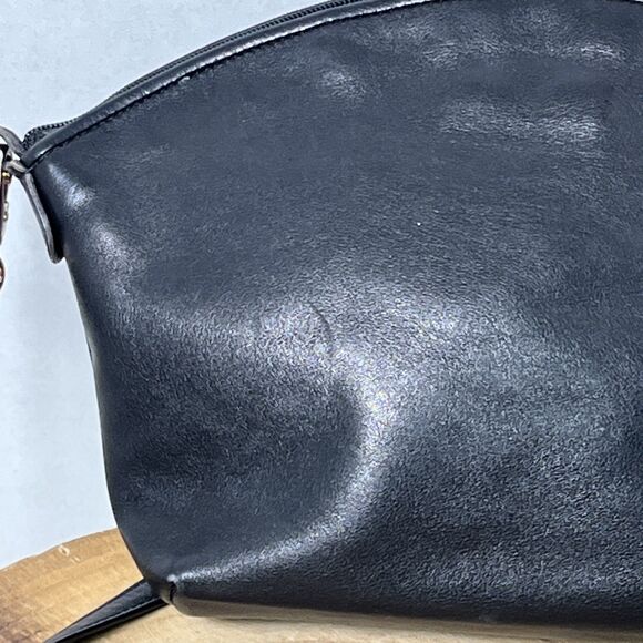 Vintage Paloma Picasso Italy Black Leather 3 Gold X Crossbody Purse Bag Designer - Picture 8 of 13